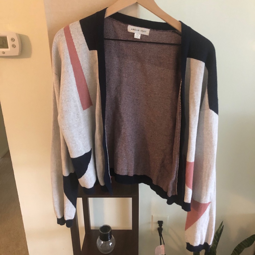 Amour Vert Geometric Pattern Cardi